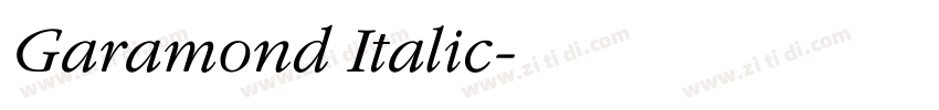 Garamond Italic字体转换